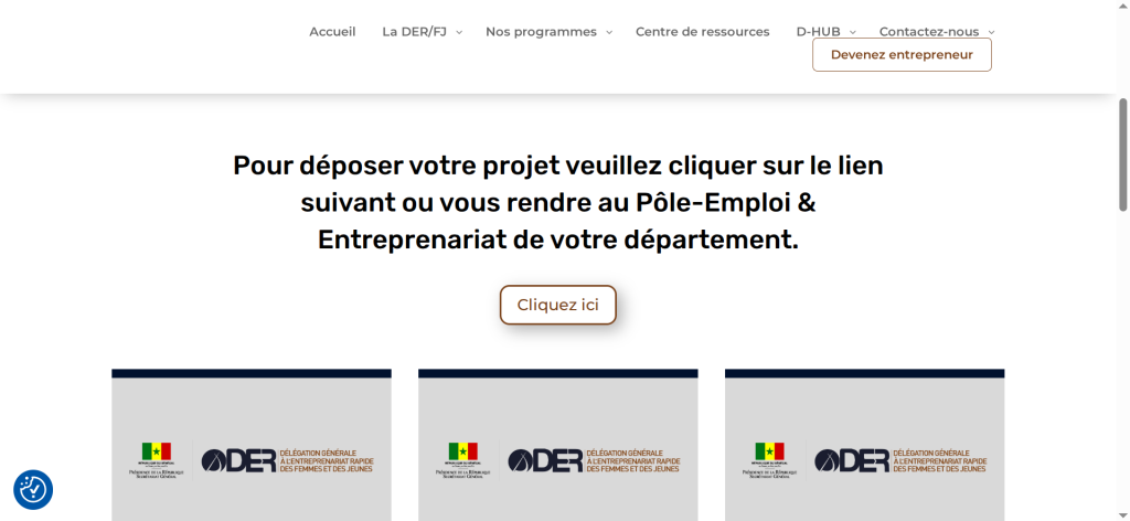 lien pour soumettre son projet DER