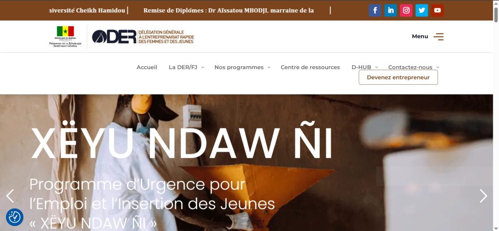 page accueil DER